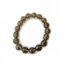 Pulsera de Cuarzo Ahumado Facetado 12 mm