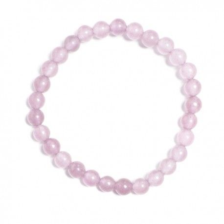 Pulsera Bola de Cuarzo Rosa 6 mm