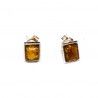 Pendientes de Ámbar Plata de Ley 1 cm