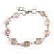 Pulsera Plata de Ley Cuarzo Rosa