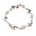 Pulsera de Delfines en plata 19 cm