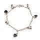 Pulsera Corazones en Plata de Ley