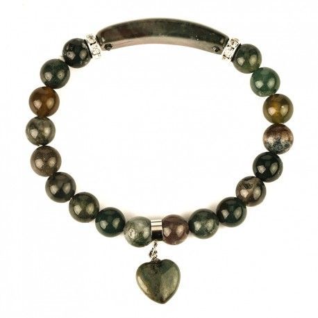 Pulsera Cuarzo Rosa Bola 8mm.