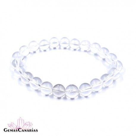 Pulsera de Cuarzo Blanco 8 mm