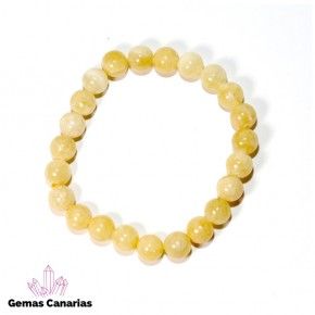 Pulsera de Jade Amarillo Bola 8 mm