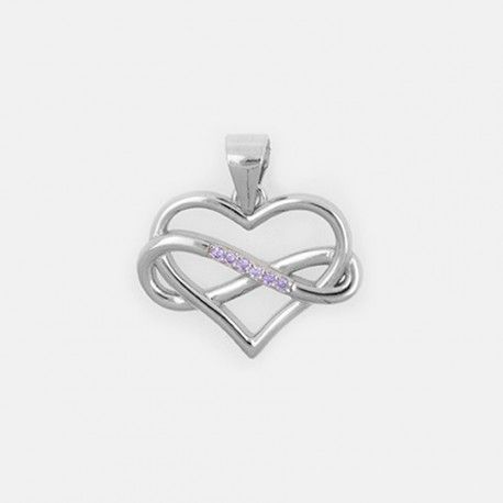 Colgante Corazón con Infinito en Plata