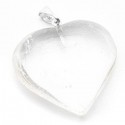 Colgante de Cuarzo Blanco Corazón