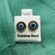 Pendientes de Ojo Turco Azul Acero Dorado