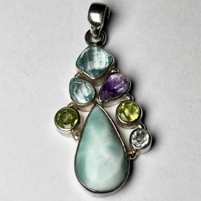 Colgante de Larimar en Plata