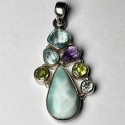 Colgante de Larimar en Plata