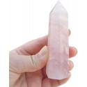 Punta de Cuarzo Rosa Obelisco 8 cm