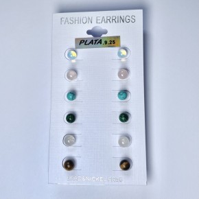 Set de Pendientes de Mineral en Bola