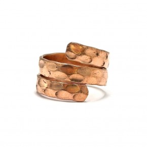 Anillo de Cobre Espiral Adaptable