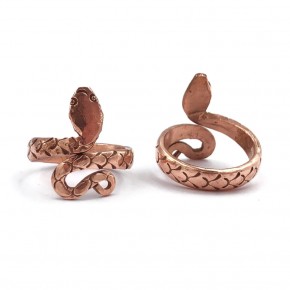 Anillo de Cobre Serpiente Adaptable