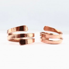 Anillo de Cobre Espiral Adaptable