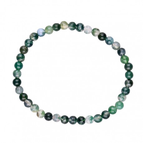 Pulsera de Ágata Musgo 4 mm