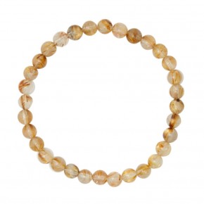 Pulsera de Cuarzo Rutilado 4 mm
