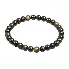 Pulsera de Obsidiana Dorada 6 mm