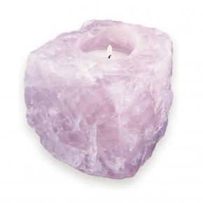 Portavela de Cuarzo Rosa